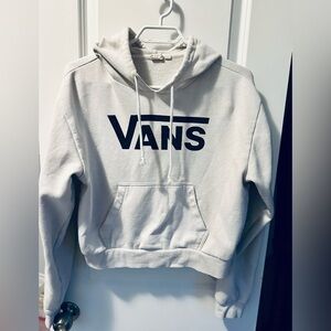 Vans, white, cropped topped hoodie